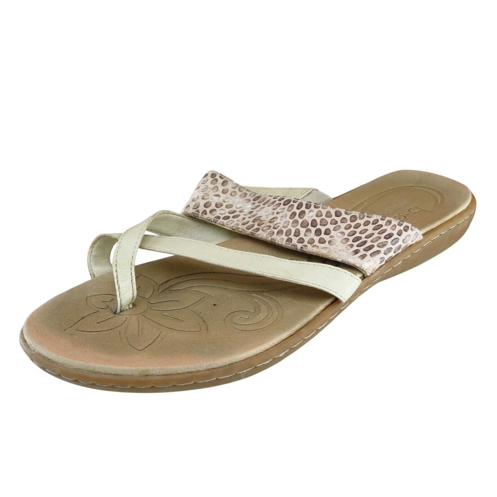Born concept Sz 10 M Beige Flip Flop‎ Synthetic Women Sandals Z10179